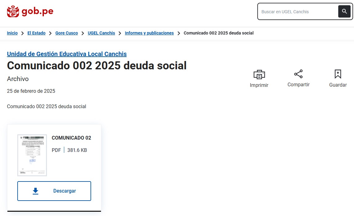Comunicado 002 2025 BENEFICIARIOS DE LA DEUDA SOCIAL